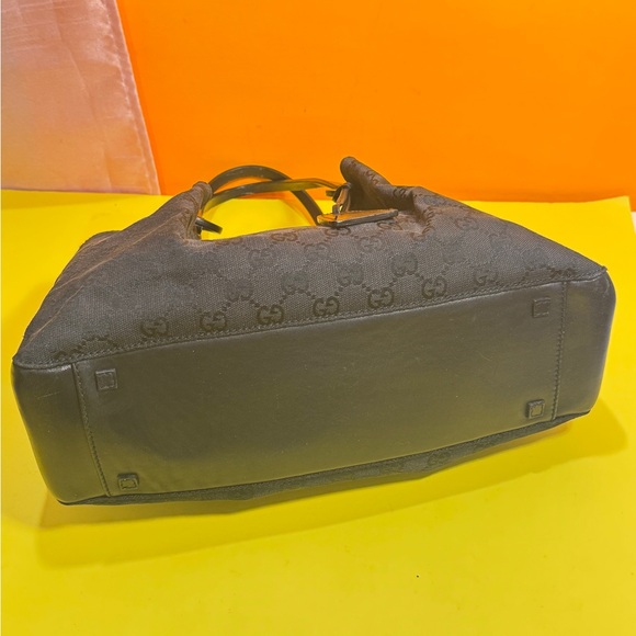 Gucci Black Monogram Tote hand bag comes with personal wallet in good condition - Picture 12 of 16